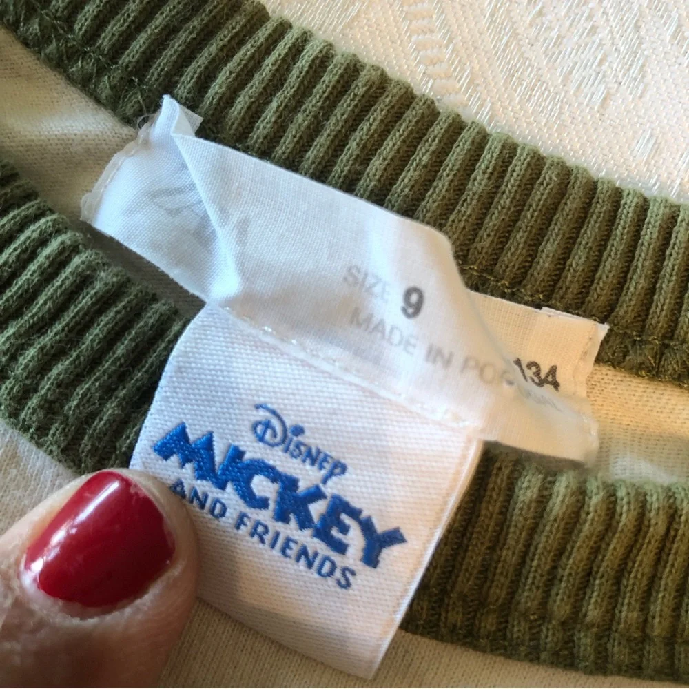 Zara Disney Mickey And Friends Boys Size 9 Long Sleeves Shirt Cream/Brown Top - Picture 4 of 12